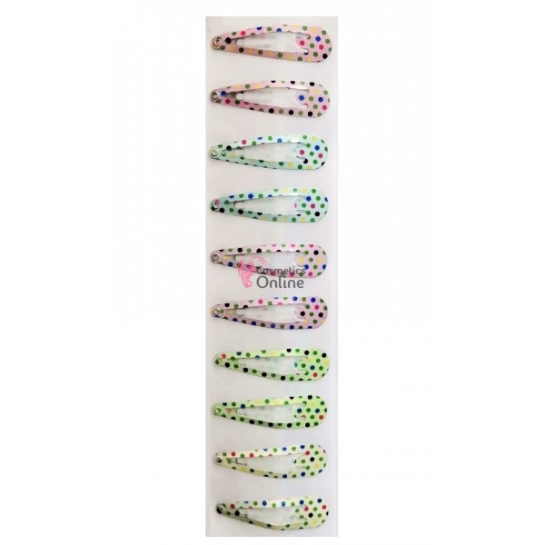 Clipsuri metalice pentru coafor CLP34, set 10 bucati color